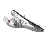 pour eagle Head Fender Decor for Motorcycle Black ABS pour(Silver) | Black ABS material, pour eagle head design, front fender mount, fit, easy direct install