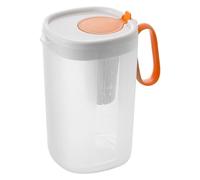 Pour eau avec couvercle - Conteneur spacieux et résistant à la chaleur, transparent pour jus et eau, pour cuisine, cuisine, restaurant, appartement, boissons, chaudes, froides, café, thé, jus de lait