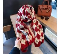 pour écharpe pour femme Jacquard Cerf Hiver Douce 150x21cm (Red C)