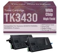 pour ECOSYS PA5500x MA5500ifx Cartouches de Toner Compatible Cartouche de Toner Noir TK3430 Haute capacité pour Kyocera ECOSYS PA5500x MA5500ifx Imprimantes avec Puce,TK3430-2PC
