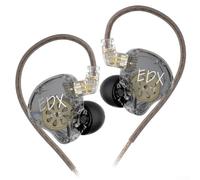 Pour écouteurs KZ EDX Lite IEM dotés de métriques acoustiques avancées pour une expérience d'écoute supérieure (gris sans micro)