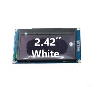 Pour écran OLED 2,42" 128 x 64 pour blanc, bleu, jaune pour (4 broches | Haute résolution 128 x 64, images nettes, représentation claire, idéal pour les appareils de mesure, l'électronique DIY