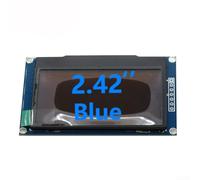 Pour écran OLED 2,42" 128 x 64 pour blanc, bleu, jaune pour (7 broches de | Haute résolution 128 x 64, images nettes, représentation claire, idéal pour les appareils de mesure, l'électronique DIY