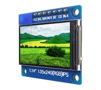 Pour écran spi 1,14 pouces pour projets STM32 C51 pour écran spi | 135 x 240 pixels, couleurs vives, détails nets, idéal pour l'électronique DIY, compatible avec Arduino