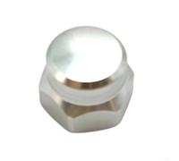 Pour écrou de broche M8 8 x 5 mm en alliage d'aluminium pièce de rechange pour moulinet ABU HISTAR pour DMK Casting Reel Accessoire de réparation (argent, droite)