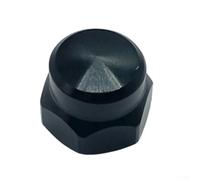 Pour écrou de broche M8 8 x 5 mm en alliage d'aluminium pièce de rechange pour moulinet ABU HISTAR pour DMK Casting Reel Repair Accessory (noir droit)