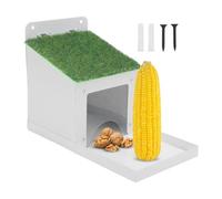 Pour écureuils, avec couvercle, remplissage facile, imperméable et décoratif pour écureuils dans le jardin, ferme, chemin, prairie, porche et patio