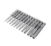 Pour embout de tournevis Torx, 1 pièce en alliage d'acier de 50 mm de long avec tige hexagonale de 6,35 mm avec pointe magnétique pour un placement ferme des vis dans divers tournevis électriques (T40