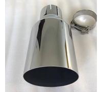 Pour Embout D'échappement E90 W222 Silencieux Voiture Universel Gorge Queue Tuyau Modification Réaménagement Véhicule En Acier Inoxydable Turbo Sifflet Tuyau D'Échappement(54MM IN-76MM OUT)