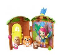 pour enchantimals la Maison du Perroquet + poupée peeki Perroquet - Coffret Mini Poupee + Animaux + Accessoires - Set Figurines et Carte