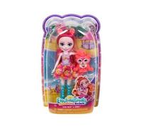 pour enchantimals - Poupee texie Tigre 15 cm Tenue Plage et Figurine Animal Sabre - Sunshine Beach - Set Jouet Enfant avec Carte