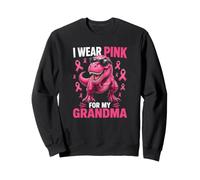 pour Enfants, Je Porte du Rose pour Le Cancer du Sein Cool Trex Dino de ma Grand-mère Sweatshirt