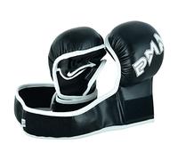 pour Enfants MMA Elite Sécurité Grappling 7oz Entraînement Gants - Neuf (Noir/Blanc) - Noir