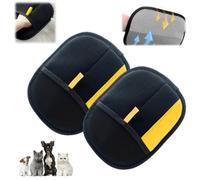 pour enlever Les Poils d'animaux - Épilateur électrostatique réutilisable pour Chats et Chiens - Outil de toilettage Gant Statique Attrape-Poils (Noir*2)