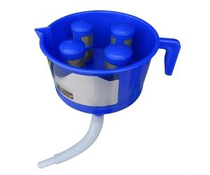 pour entonnoir Séparateur d'huile d'eau avec 4 éléments filtrants, filtre à carburant pour systèmes diesel, élimine les impuretés de plus de 12, amovible pour le nettoyage, matériau robuste, bleu