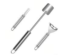Pour éplucheur de maïs avec enlèvement poussé des grains et durabilité en acier inoxydable, sûr à manipuler, taille compacte pour un rangement facile dans n'importe quel espace de cuisine (003)