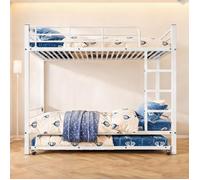 Pour espaces réduits et chambres d'enfants 3 places Lit superposé avec lit escamotable métal 90x200 cm classic white