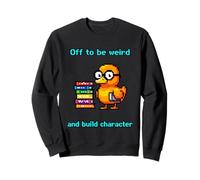 pour être Bizarre et créer Un Personnage, Pixel Duck Reader Nerd Sweatshirt