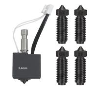 Pour extrudeuse Kobra S1 200 K Hotend Kit (pré-assemblé) Pièces de tête d'impression Cobra S1C (y compris thermistance, fils chauffants, manchon en silicone et throat), le kit contient 4 buses en