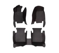 pour F&ord pour Focus MK4 2019 2020 2021 Tapis Tapis Coussinets Pied Garniture Automobile Fabriqué Cuir Voiture Tapis Sol(Ensemble 3 pièces - Noir Rouge,RHD)