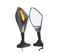 Pour FAZER FZS1000 FZ1 FZ6 FZ6S FJR1300 FZR600 Pour Déviation F Clignotant De Moto Rétroviseur Arrière Rétroviseurs latéraux de moto(Carbone)