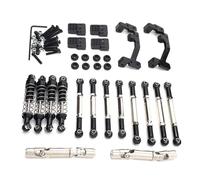 Pour Feiyu FY003-5A Pour WPL C14 C24 1/16 Mise À Niveau Métal Biellette D'amortisseur Support Direction Ensemble Six Pièces Voiture RC RC Mise Niveau Modèles(Black)