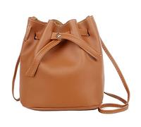 pour femmes Trendy Fashion Lady Bag Border Casual Sac à main Bandoulière Sac à bandoulière Porte-cartes De Visite Bureau Noir (Brown, One Size)