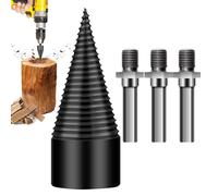 pour fendre des bûches - facile à diviser avec 3 accessoires de forage | électrique démontable de haute résistance pour bois tendre sec