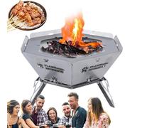 Pour feu de camp, feu de camp | Grilles à charbon portables hexagonales - Pour barbecue haute résistance, bois pour feu de camp pour cuisson à l'air libre
