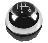 Pour Fiat 500 500C 2007-2018 5/6 Vitesses Soufflet Cuir Housse Protection Coffre Capuchon Brillant Pommeau Levier Vitesse Tête Pommeau Vitesse(5 Speed Chrome)