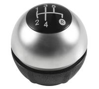 Pour Fiat 500 500C 2007-2018 5/6 Vitesses Soufflet Cuir Housse Protection Coffre Capuchon Brillant Pommeau Levier Vitesse Tête Pommeau levier vitesse(5 Speed Silver)