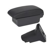 Pour Fiat 500 Pour Cronos Intérieur Voiture Accoudoir Boîte De Rangement Automatique Coffre rangement accoudoir(B2 Ligne noire 3USB)