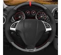 pour Fiat pour Grande pour Punto pour Bravo pour Linea pour Qubo pour Doblo Daim Couverture Volant Voiture Protecteur Volant Decoration Interieur(Blue Thread)