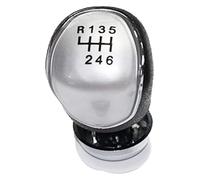 Pour Fiesta MK7 Pour Focus MK2 FL NK3 Pour C-max FL Pour B-max Pour S-max Pour Galaxy MK3 Pommeaux Levier Vitesse Boule Couvercle Pommeau Levier Vitesse(6 Speed Silve)