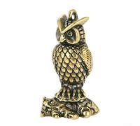 pour Figurine de hibou debout en laiton, figurine de hibou - Statue de chouette porte-bonheur - Cadeau pour la maison ou le bureau