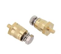 Pour filetage M6 - Adaptateur de pôle de batterie en laiton - 2 vis pour | Laiton massif, pour filetage extérieur M6, filetage intérieur de 8 mm, longue durée de vie