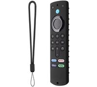 Pour Fire TV Stick 3èMe GéNéRation TéLéCommande Vocale éTui en Silicone LéGer Anti-DéRapant Antichoc avec Sangle-Noir