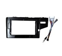 pour Fit pour Jazz 2014-2018 Façade D'autoradio Stéréo Android MP5 10,1 Pouces Cadre De Panneau Unité Principale 2 DIN Cache De Tableau De Bord(RHD with Cable)