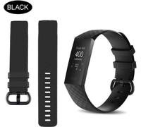 pour Fitbit Charge 3 bande de remplacement bracelet en silicone bracelet sport noir_petit