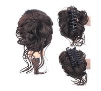 Pour fixer et décorer les cheveux 1PCS Messy Curly Hair Bun Hair Scrunchies Extension, Curly Wavy Synthétique Bun Hair Piece Griffe Clip Chignon Chignon for Femmes Filles Pince à cheveux(6A#)
