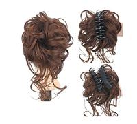 Pour fixer et décorer les cheveux 1PCS Messy Curly Hair Bun Hair Scrunchies Extension, Curly Wavy Synthétique Bun Hair Piece Griffe Clip Chignon Chignon for Femmes Filles Pince à cheveux(8-27)