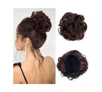Pour fixer et décorer les cheveux Chignon cheveux en désordre pièce de cheveux élastique cordon chouchous chignons vague bouclée Extension de cheveux synthétiques for les femmes usage quotidien Pince