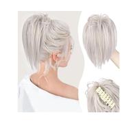 Pour fixer et décorer les cheveux Chignon en désordre morceau de cheveux pince à pince dans les chignons de cheveux morceau de cheveux for les femmes droite courte haute queue de cheval Extension ébou