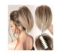 Pour fixer et décorer les cheveux Chignon en désordre morceau de cheveux pince à pince dans les chignons de cheveux morceau de cheveux for les femmes droite courte haute queue de cheval Extension ébou
