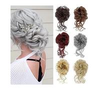 Pour fixer et décorer les cheveux Messy Bun Hair Piece for femmes, extension de chignons ébouriffés, bande élastique ondulée bouclée, chignon queue de cheval for un usage quotidien Pince à cheveux(12-