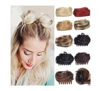 Pour fixer et décorer les cheveux Messy Bun Hair Piece Tousled Updo Hairpiece for les femmes Wavy Curly Scrunchies Claw Clip in Hair Bun Synthétique Chignon Ponytail Extension Pince à cheveux(107)