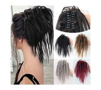 Pour fixer et décorer les cheveux Messy Bun Morceau De Cheveux Synthétique Pince À Cheveux Chignon Ondulés Bouclés Chignon Extensions De Cheveux Pince À Griffe Queue De Cheval Postiches Cheveux Chouch