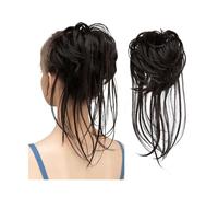 Pour fixer et décorer les cheveux Postiches synthétiques élastiques bouclées, postiche en désordre, chouchou, noir, blond, marron, faux cheveux naturels, bande Chignon, Donut Pince à cheveux(4)