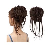 Pour fixer et décorer les cheveux Postiches synthétiques élastiques bouclées, postiche en désordre, chouchou, noir, blond, marron, faux cheveux naturels, bande Chignon, Donut Pince à cheveux(2-33)