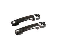 Pour FJ Pour Cruiser 2007-2021 Moulure Poignée Porte Extérieure Cache Garniture Cadre Décoratif Noir Carbone/argent housse de poignée de porte de voiture(Argent)